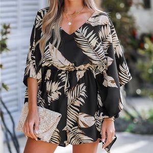 Tropical Print Romper